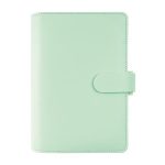Kalendárium, gyűrűs, betétlapokkal, personal méret, FILOFAX "Saffiano", menta