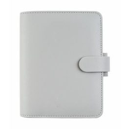   Kalendárium, gyűrűs, betétlapokkal, pocket méret, FILOFAX "Saffiano", gránit