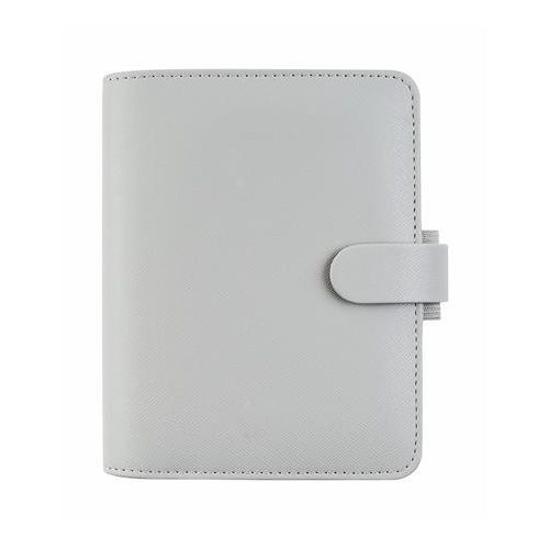 Kalendárium, gyűrűs, betétlapokkal, pocket méret, FILOFAX "Saffiano", gránit