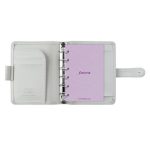 Kalendárium, gyűrűs, betétlapokkal, pocket méret, FILOFAX "Saffiano", gránit