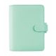 Kalendárium, gyűrűs, betétlapokkal, pocket méret, FILOFAX "Saffiano", menta