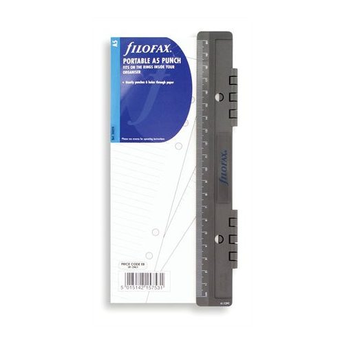 Kalendárium betét, lyukasztó, personal méret, hordozható, FILOFAX
