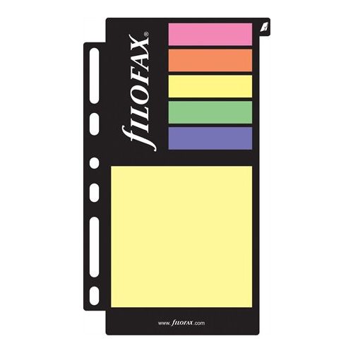 Kalendárium betét, öntapadó jelölőcímke és jegyzet, nagy, FILOFAX, színes
