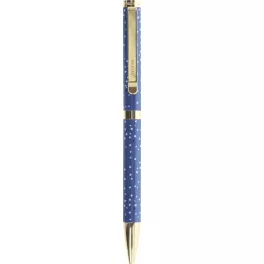   Golyóstoll, 1,0 mm, arany színű klip, kék tolltest, FILOFAX "Indigo", fekete