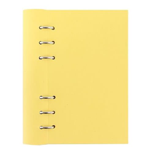 Tervező, naptár és füzet betéttel, A5, FILOFAX "Clipbook Classic Pastel", pasztellsárga