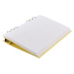 Tervező, naptár és füzet betéttel, A5, FILOFAX "Clipbook Classic Pastel", pasztellsárga