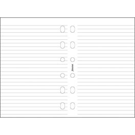   Kalendárium betét, jegyzetlap, pocket méret, vonalas, FILOFAX, fehér