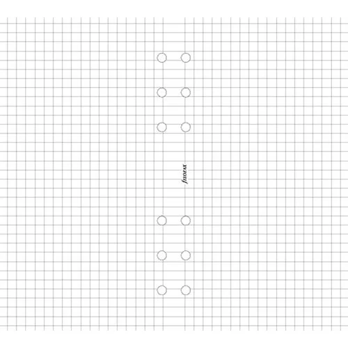 Kalendárium betét, jegyzetlap, A5, kockás, FILOFAX, fehér