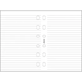   Kalendárium betét, jegyzetlap, A5, vonalas, FILOFAX, fehér