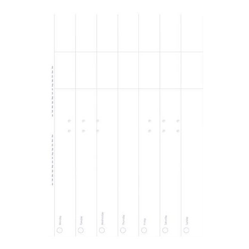 Kalendárium betét, heti tervező, bianco, A5, FILOFAX "Clipbook"