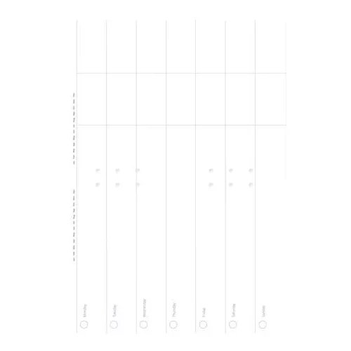 Kalendárium betét, heti tervező, bianco, A5, FILOFAX "Clipbook"