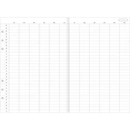   Kalendárium betét, éves tervező, bianco, A5, FILOFAX "Clipbook"