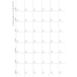   Kalendárium betét, havi tervező, bianco, A5, FILOFAX "Clipbook"