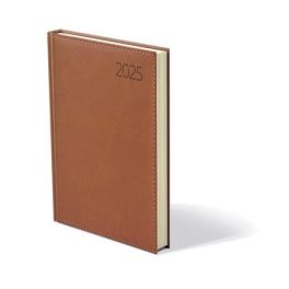   Naptár, tervező, A5, napi, műbőr, TOPTIMER, "Business", barna
