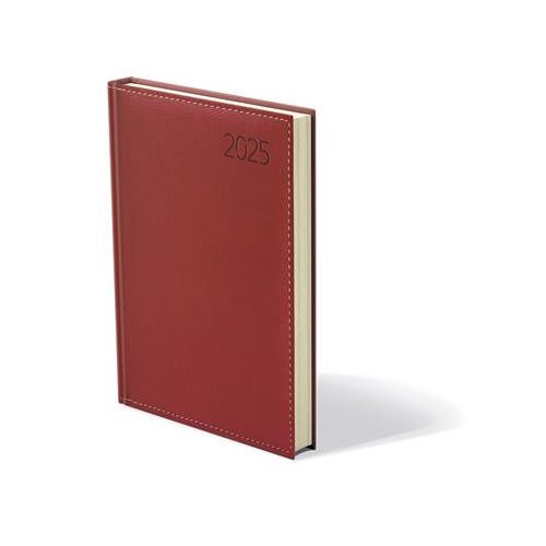Naptár, tervező, A5, napi, műbőr, TOPTIMER, "Business", bordó