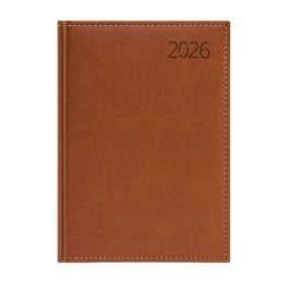   Naptár, tervező, A5, napi, műbőr, TOPTIMER, "Business", barna