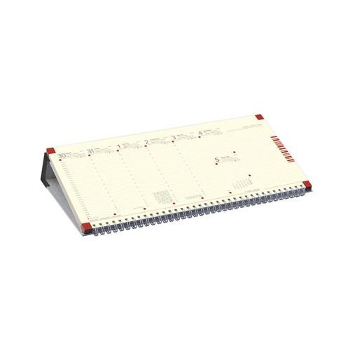 Naptár, asztali, fekvő, TOPTIMER, jegyzetblokkos, fekete