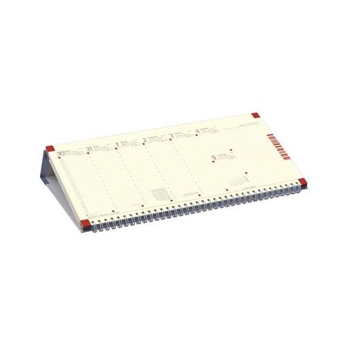 Naptár, asztali, fekvő, TOPTIMER, jegyzetblokkos, kék