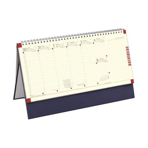 Naptár, asztali, álló, TOPTIMER, jegyzetblokkos, kék