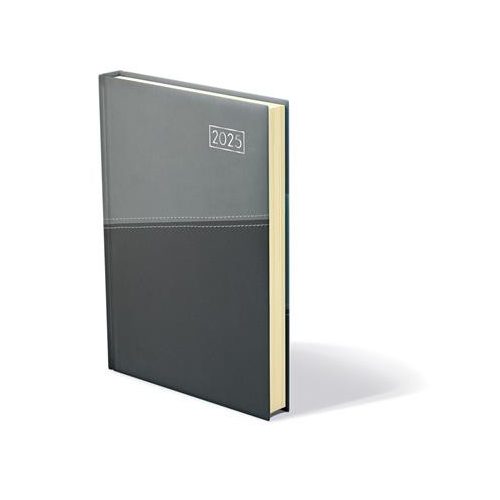 Naptár, tervező, A5, napi, TOPTIMER "Duplex", antracit-szürke