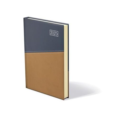 Naptár, tervező, A5, napi, TOPTIMER "Duplex", kék-mustár