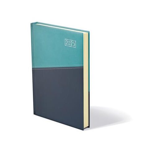 Naptár, tervező, A5, napi, TOPTIMER "Duplex", türkiz-kék
