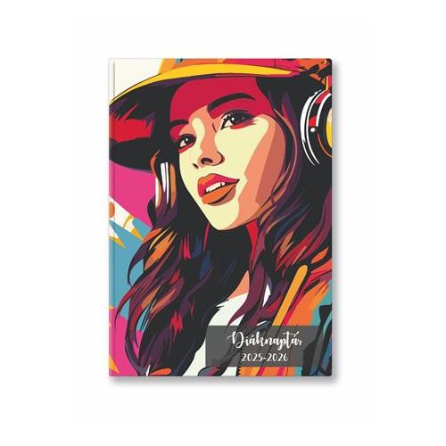 Diáknaptár, 2025/2026 tanév, B6, heti, TOPTIMER "Girl"