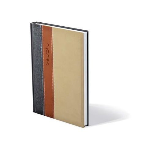 Naptár, tervező, B5, heti, TOPTIMER "Fashion", antracit-barna-bézs