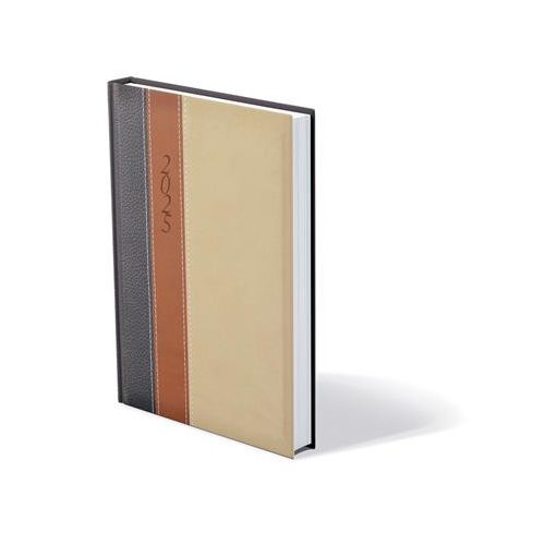 Naptár, tervező, A5, napi, TOPTIMER "Fashion", antracit-barna-bézs