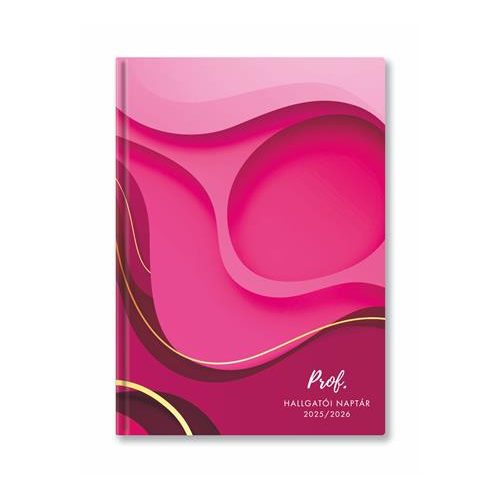 Hallgatói naptár, 2025/2026 tanév, A5, heti, TOPTIMER, pink