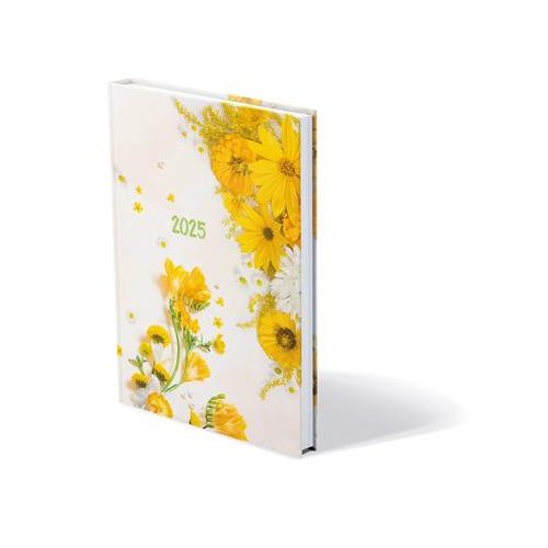 Naptár, tervező, B6, heti, TOPTIMER, "Joy", sárga virág