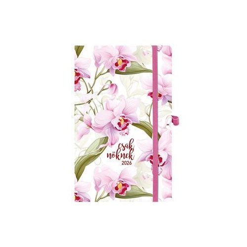 Naptár, tervező, A5, heti, TOPTIMER, "Csak Nőknek", orchidea