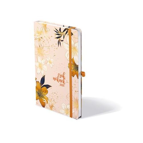 Naptár, tervező, A5, heti, TOPTIMER, "Csak Nőknek", liliom