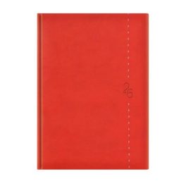   Naptár, tervező, A5, napi, TOPTIMER "Linea", piros