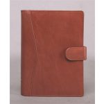 Kalendárium, gyűrűs, betétlapokkal, "L", marhabőr, SATURNUS, "212", barna