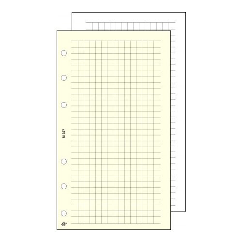 Kalendárium betét, jegyzetlap, "M", kockás, SATURNUS, chamois