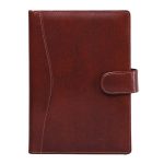 Kalendárium, gyűrűs, betétlapokkal, "M", újrahasznosított bőr, SATURNUS, "418", barna