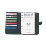 Kalendárium, gyűrűs, betétlapokkal, "M", műbőr, SATURNUS, "437", bordó