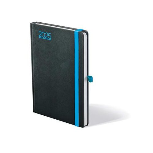 Naptár, tervező, B6, heti, TOPTIMER, "Nero", fekete-kék