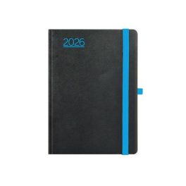   Naptár, tervező, B6, heti, TOPTIMER, "Nero", fekete-kék