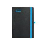 Naptár, tervező, A5, heti, TOPTIMER, "Nero", fekete-kék