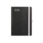 Naptár, tervező, A5, heti, TOPTIMER, "Nero", fekete-szürke