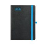 Naptár, tervező, A5, napi, TOPTIMER, "Nero", fekete-kék