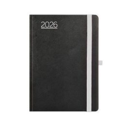   Naptár, tervező, A5, napi, TOPTIMER, "Nero", fekete-szürke