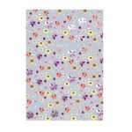 Jegyzetfüzet, A5, vonalas, 96 lap, TOPTIMER "Notes", kék virágos