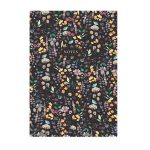 Jegyzetfüzet, A5, vonalas, 96 lap, TOPTIMER "Notes", fekete virágos