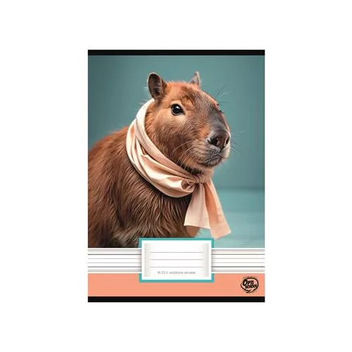 Füzet, tűzött, A5, vonalas, 32 lap, 2. osztály, OPTISCHOOL, "16-32", "Capybara"
