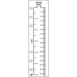 Kalendárium betét, vonalzó, "S", SATURNUS