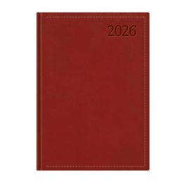  Naptár, tervező, B5, napi, TOPTIMER "Traditional", bordó