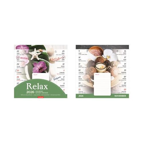 Naptár, fali, mágneses, kétheti, TOPTIMER, "Relax"